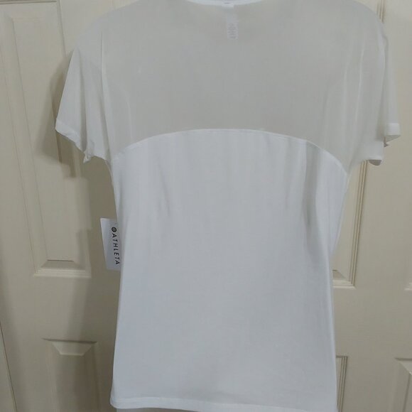 Athleta Essence Mesh Hybrid Tee NWT Sz M - Picture 4 of 6